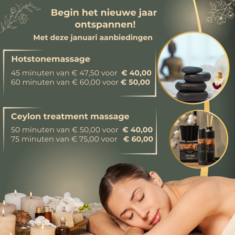 Massage Roden, ontspanningsmassage, klassieke massage, hotstone massage, hotstonemassage
